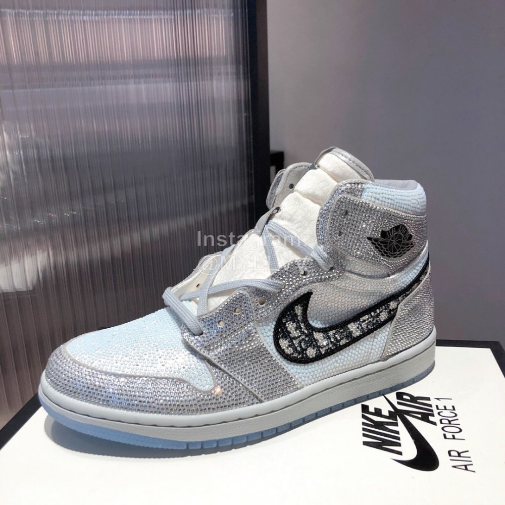 Dior Co Branded Aj High Top Sports Shoes