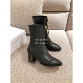 Dior Black Leather High Heels Boots