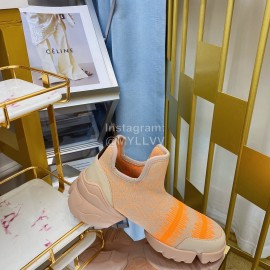 Dior Autumn And Winter New Flying Woven Sneakers For Women Orange
