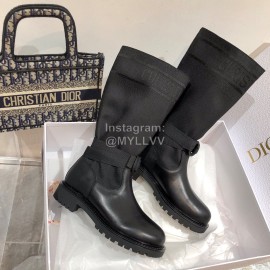 Dior Autumn And Winter Calf Leather Boots For Women