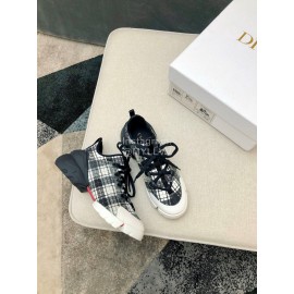 Dior Casual Silk Cowhide Thick Soled Sneakers For Women 