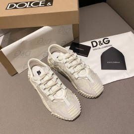Dolce Gabbana Fashion Casual Sneakers For Women Beige