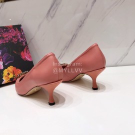 Dolce Gabbana Autumn New Calf High Heels For Women Pink