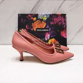 Dolce Gabbana Autumn New Calf High Heels For Women Pink