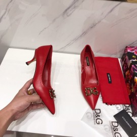 Dolce Gabbana Autumn New Calf High Heels For Women Red