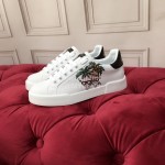 Dolce Gabbana Black New Silk Leather Casual Shoes For Men And Women