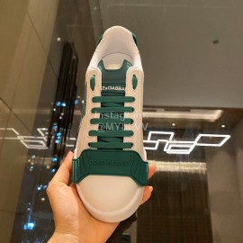 Dolce Gabbana Fashion Silk Leather Casual Shoes For Men And Women Green