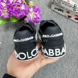 Dolce Gabbana Fashion Black Silk Leather Casual Shoes For Men And Women