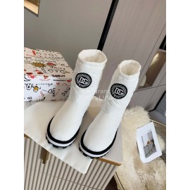 Dolce Gabbana Waterproof Warm Down Boots For Women White