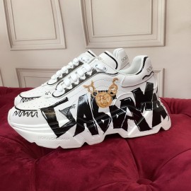 Dolce Gabbana Silk Leather Sneakers For Men And Women 