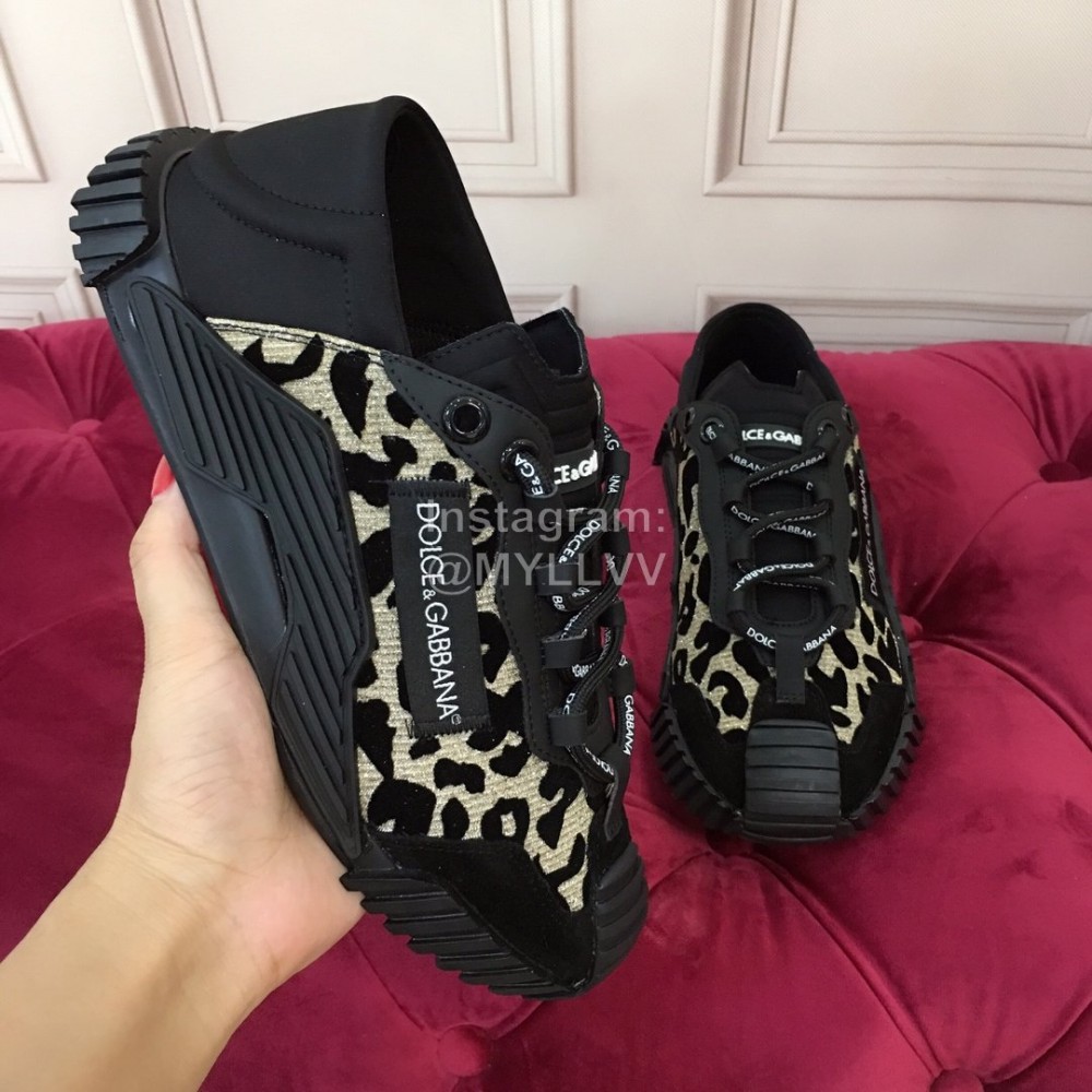 Dolce Gabbana Fashion Lace Up Casual Shoes For Women Black