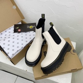 Drmartens Cool Calf Thick Soles Short Boots For Women White