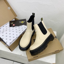 Drmartens Cool Calf Thick Soles Short Boots For Women Beige