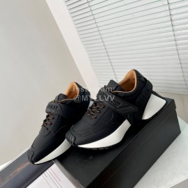 Dymonlatry Cowhide Nylon Thick Soled Sports Shoes For Women Black