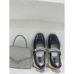 Eytys Fashion Mesh Cowhide Latex Shoes For Women Black