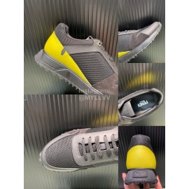 Fendi Mesh Leather Sneakers With Bag Bugs Eyes For Men Black