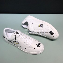 Fendi Embroidered Calf Leather Casual Sneakers For Men