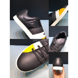 Fendi Embossed Leather Casual Sneakers For Men