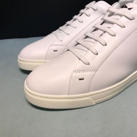 Fendi White Leather Casual Sneakers For Men 