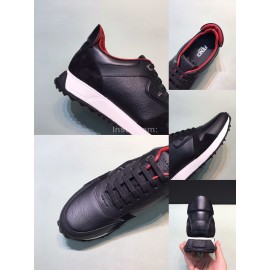 Fendi Matte Calfskin Casual Shoes With Bag Bugs Eyes For Men