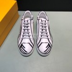 Fendi Roma Joshua Vides White Leather Lace Up Shoes For Men