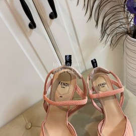 Fendi Fashion High Heel Sandals For Women Pink