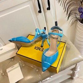 Fendi Fashion High Heel Sandals For Women Blue