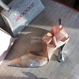Fendi Fashion Shining Sequin Pointed High Heel Sandals For Women