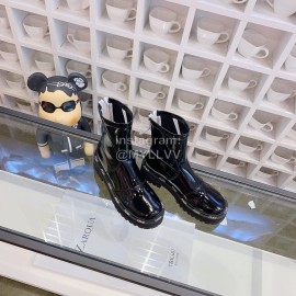 Fendi Autumn And Winter New Patent Leather Martin Boots  For Women 