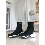 Fendi Fashion Thick Soles Black Casual Sneakers For Women
