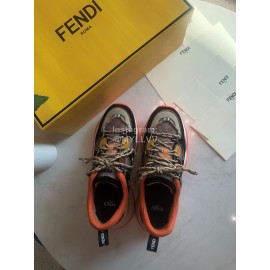 Fendi Fashion Thick Soles Casual Sneakers For Women Orange