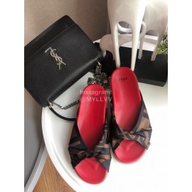 Fendi Fashion Printed Silk Leather Slippers For Women Coffee