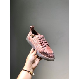 Fendi Spring Summer New Transparent Bottom Jacquard Casual Shoes For Women Pink