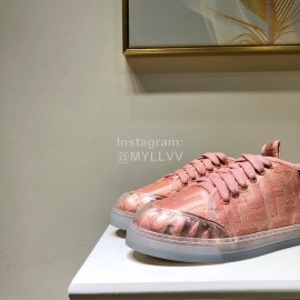 Fendi Spring Summer New Transparent Bottom Jacquard Casual Shoes For Women Pink