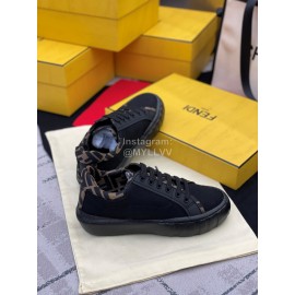 Fendi Fashion Silk Cowhide Casual Sneakers For Men And Women Black