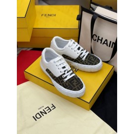 Fendi New Silk Cowhide Casual Sneakers For Men And Women 