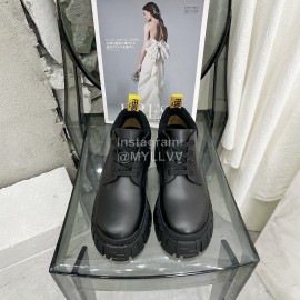 Fendi Fashion Thick Soles Lace Up Shoes For Women Black