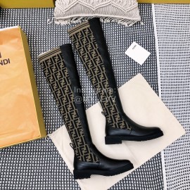 Fendi Autumn And Winter New Calfskin Knee High Boots For Women