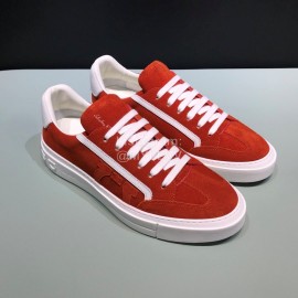 Ferragamo Fashion Cowhide Casual Sneakers For Men Red