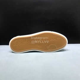 Ferragamo Fashion Calf Leather Casual Sneakers For Men 