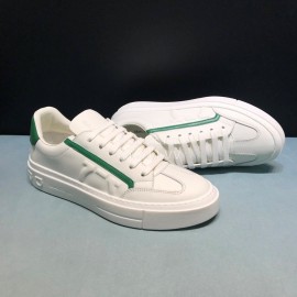 Ferragamo Fashion Calf Leather Casual Sneakers For Men Green