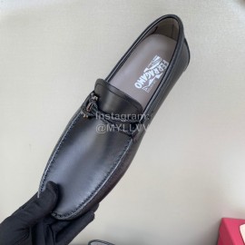 Ferragamo Fashion Cowhide Business Shoes For Men Black
