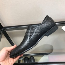 Ferragamo Fashion Calf Leather Casual Business Shoes For Men Black