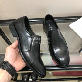 Ferragamo Fashion Calf Leather Casual Business Shoes Black For Men 