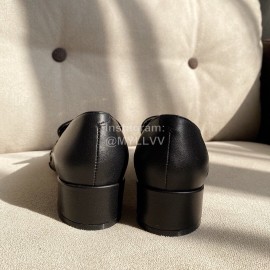 Salvatore Ferragamo Fashion Leather High Heels For Women Black