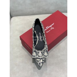 Salvatore Ferragamo Fashion Sheepskin Bow Shoes For Women 