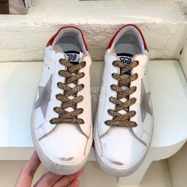 Golden Goose Calf Leather Casual Shoes For Men And Women Green
