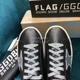 Golden Goose Versatile Black Calf Leather Fashion Casual Shoes For Men And Women 
