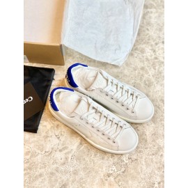 Golden Goose Thick Soled Calf Leather Casual Shoes For Women Blue