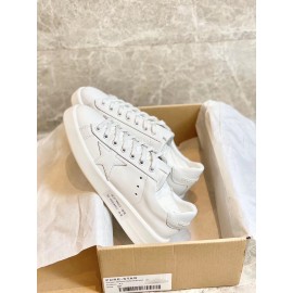 Golden Goose Thick Soled Calf Leather Casual Shoes For Women White